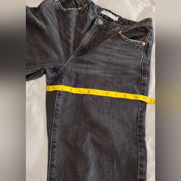 Garage 90's Straight | Washed Black Wide Leg Jeans | Size 25 - Picture 7 of 13